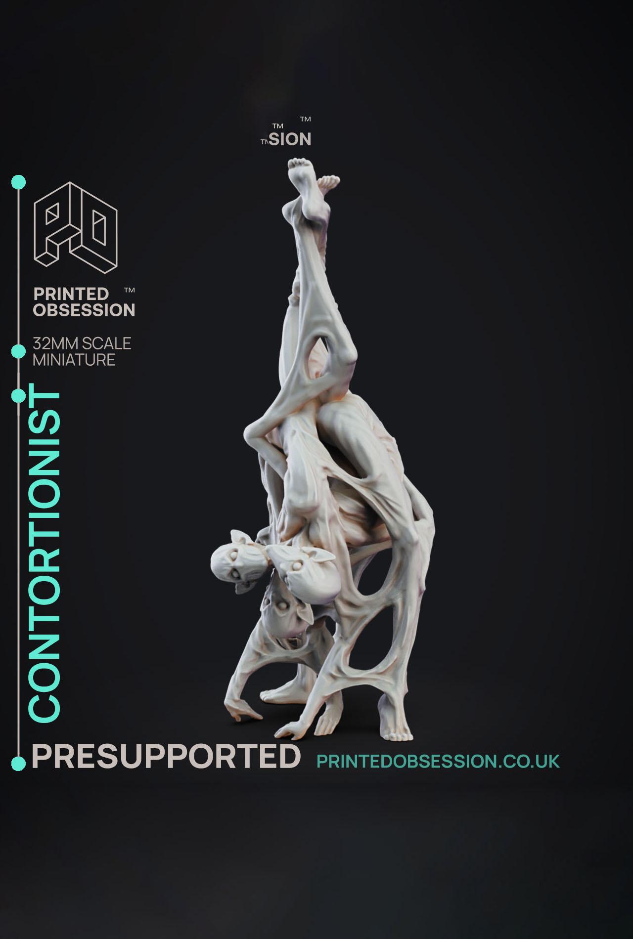 Contortionist - Jerrys Circus of Horror - PRESUPPORTED - Illustrated and Stats - 32mm scale			 3d model