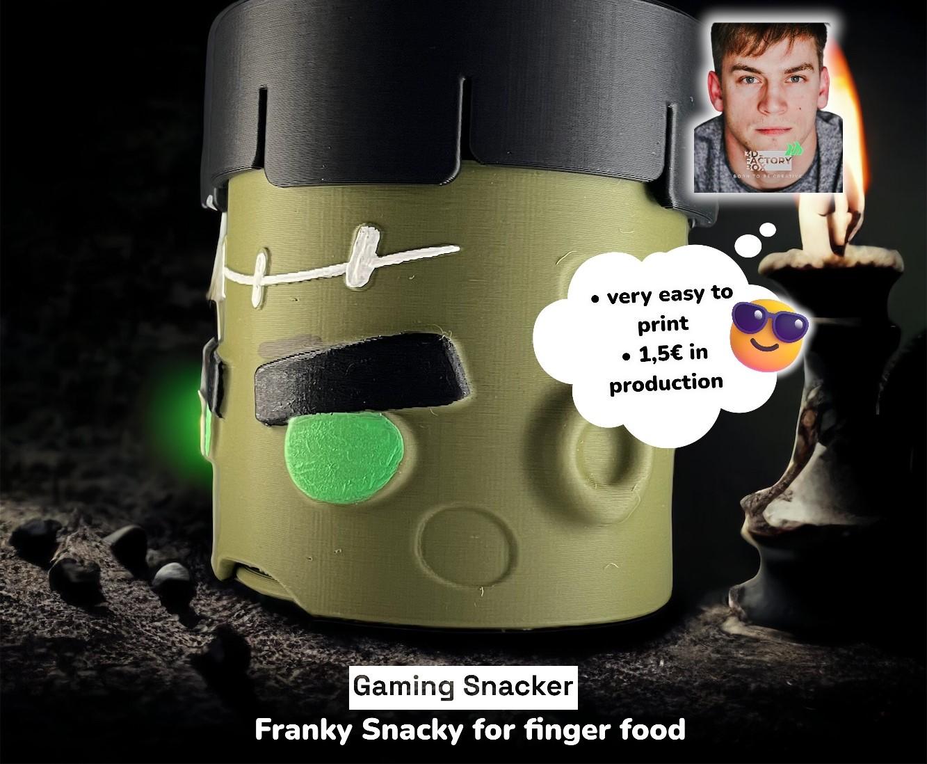 Halloween Frankensteins Monster Gaming Snacker - keep your fingers clean 3d model