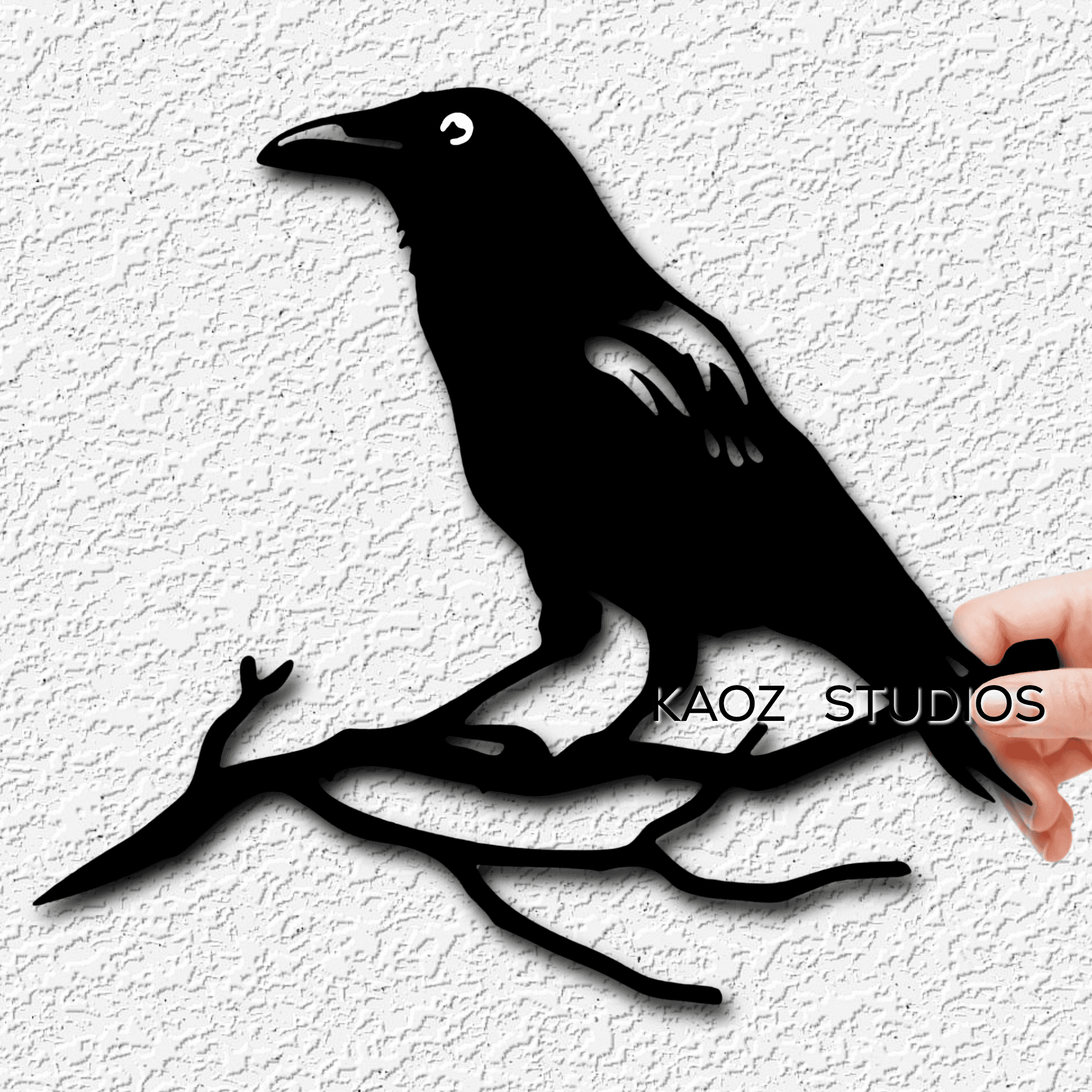 Crow wall art Raven wall decor Bird decoration 3d model