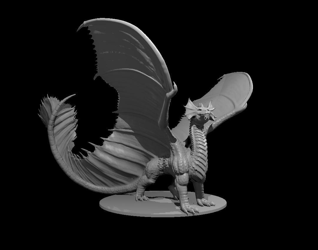 Ancient Brass Dragon - Ancient Brass Dragon - 3d model render - D&D - 3d model