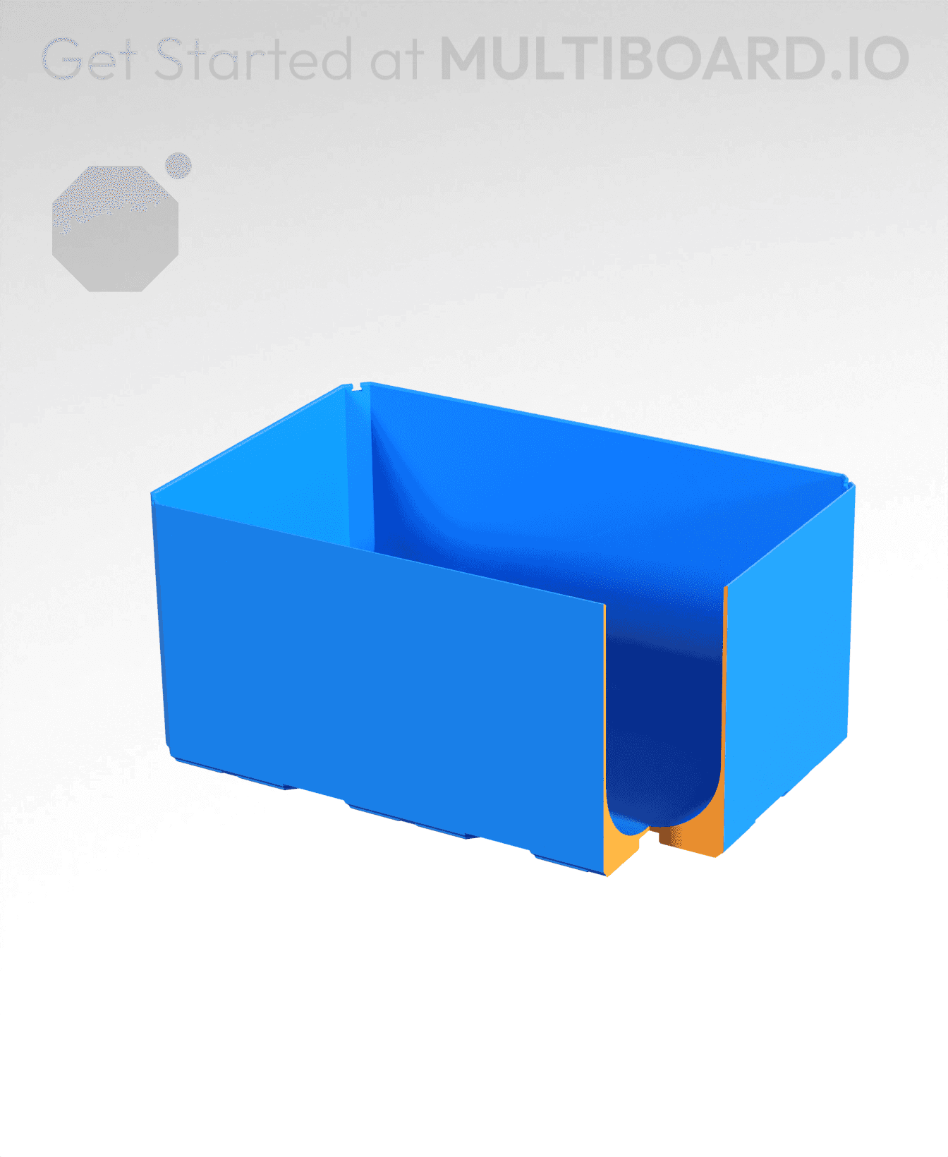 3x2x1.5 - Full Curved Bin - Multibin Insert 3d model