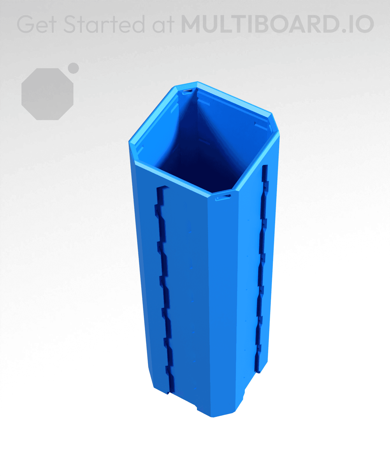 1x1x3·5 - Topped Multipoint Rail - Pop-In Bin Extension 3d model