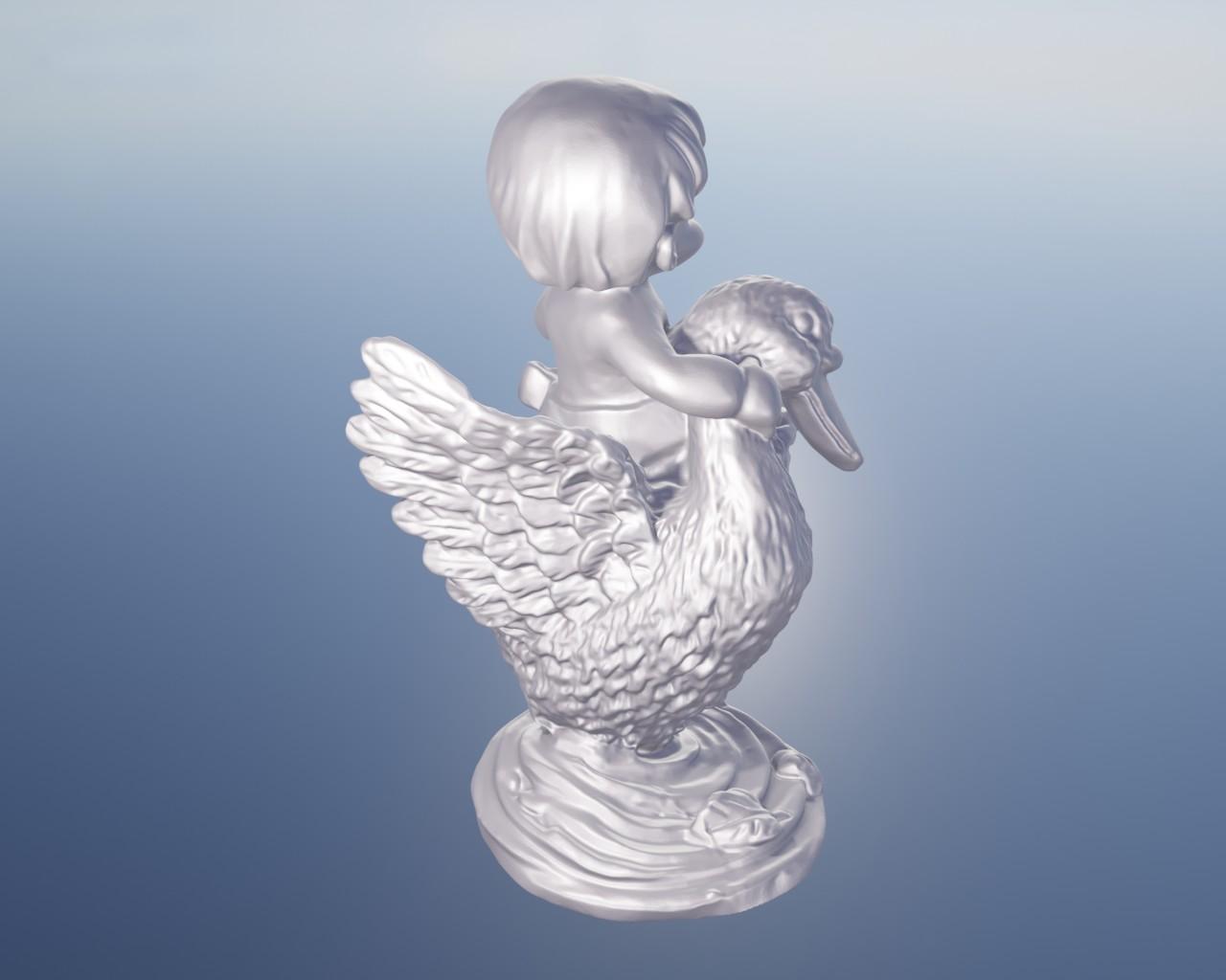 Swan and the child 3d model