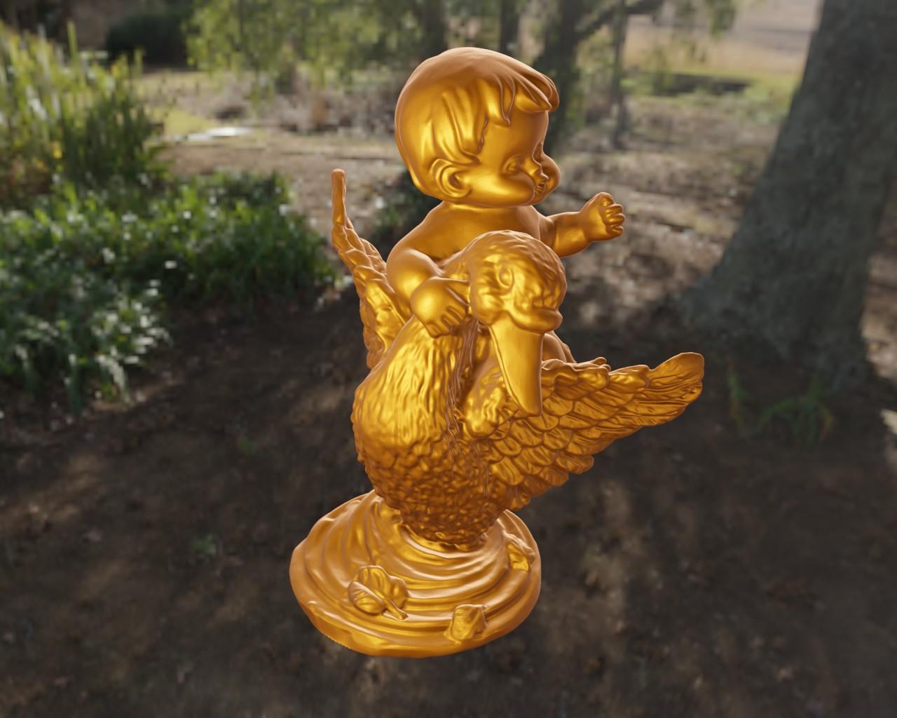 Swan and the child 3d model