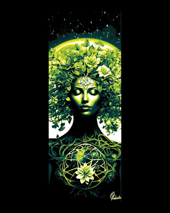 Set of 3 Bookmarks depicting Mother Earth as a Living Tree with energy into the World 3d model