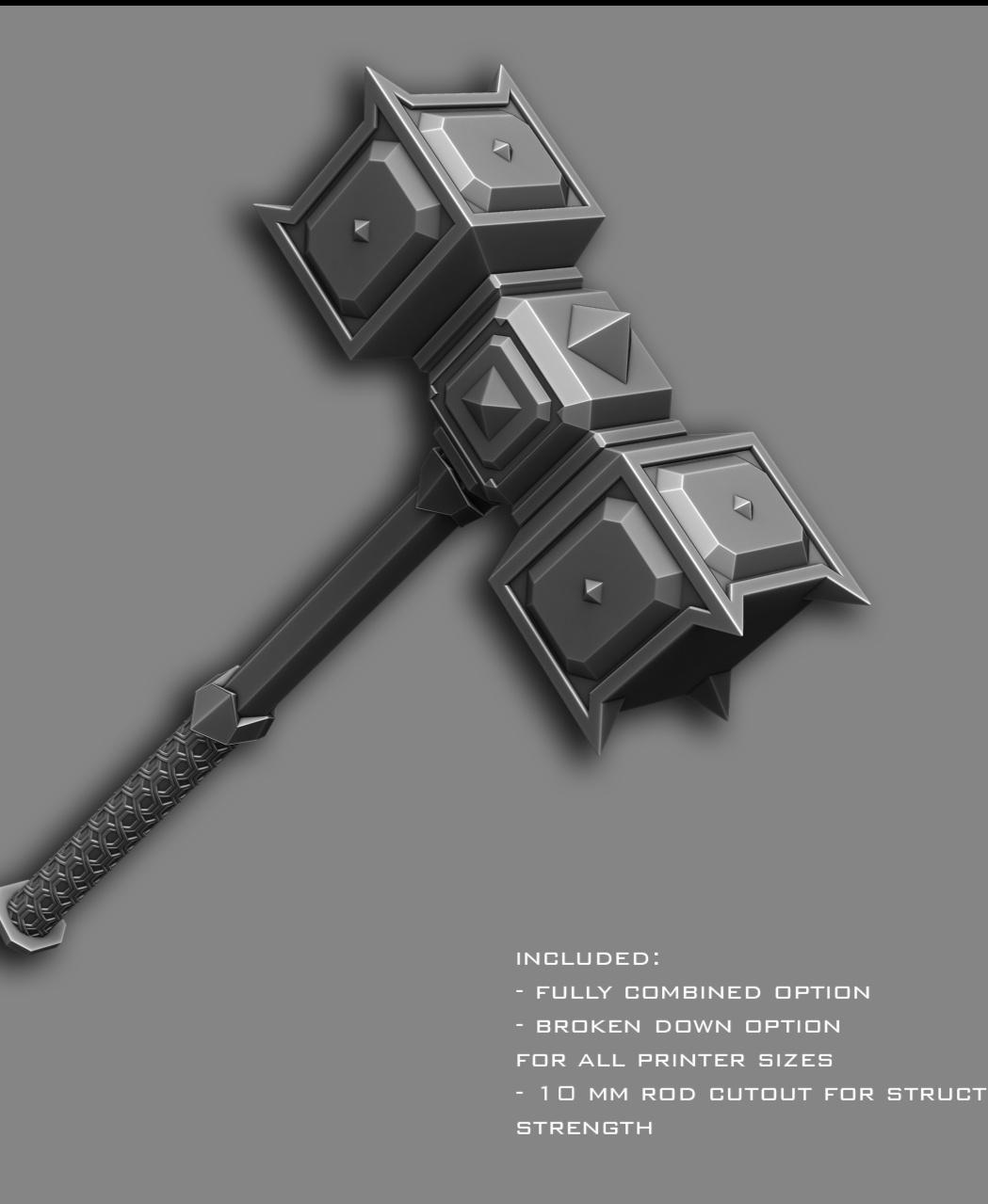 Dain Ironfoot hammer and stand 3d model