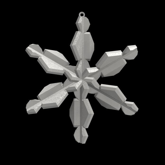 Slanted Snowflake Version 1 3d model