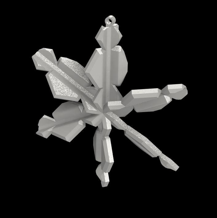 Slanted Snowflake Version 1 3d model