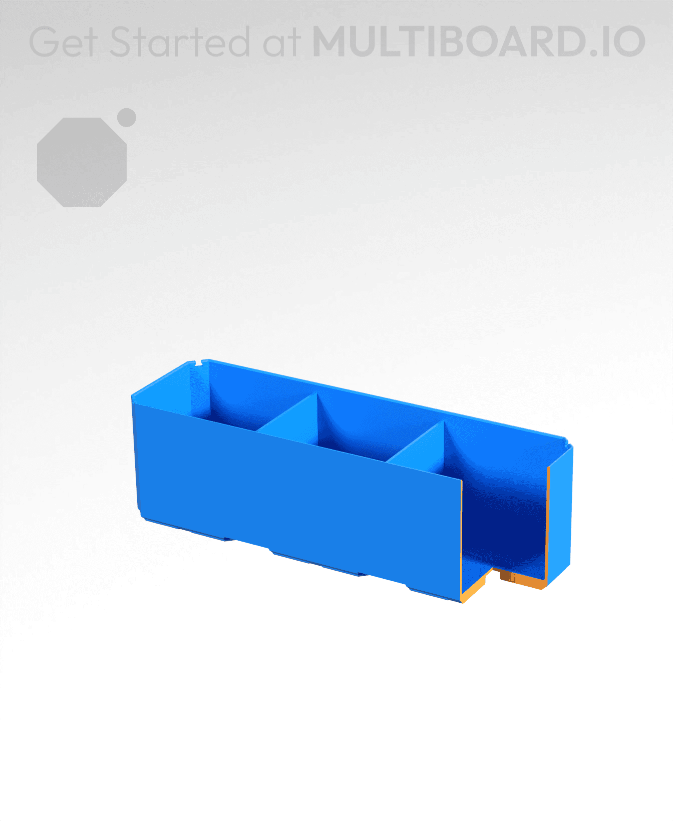 3x1x1 - Divided Bin - Multibin Insert 3d model