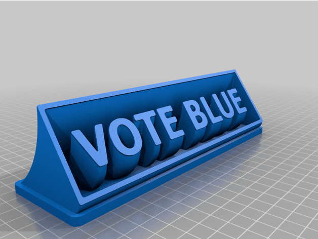 Vote Blue 3d model