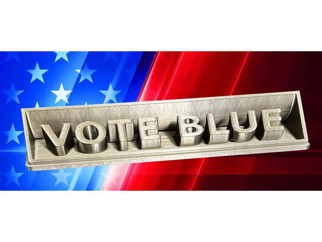 Vote Blue 3d model
