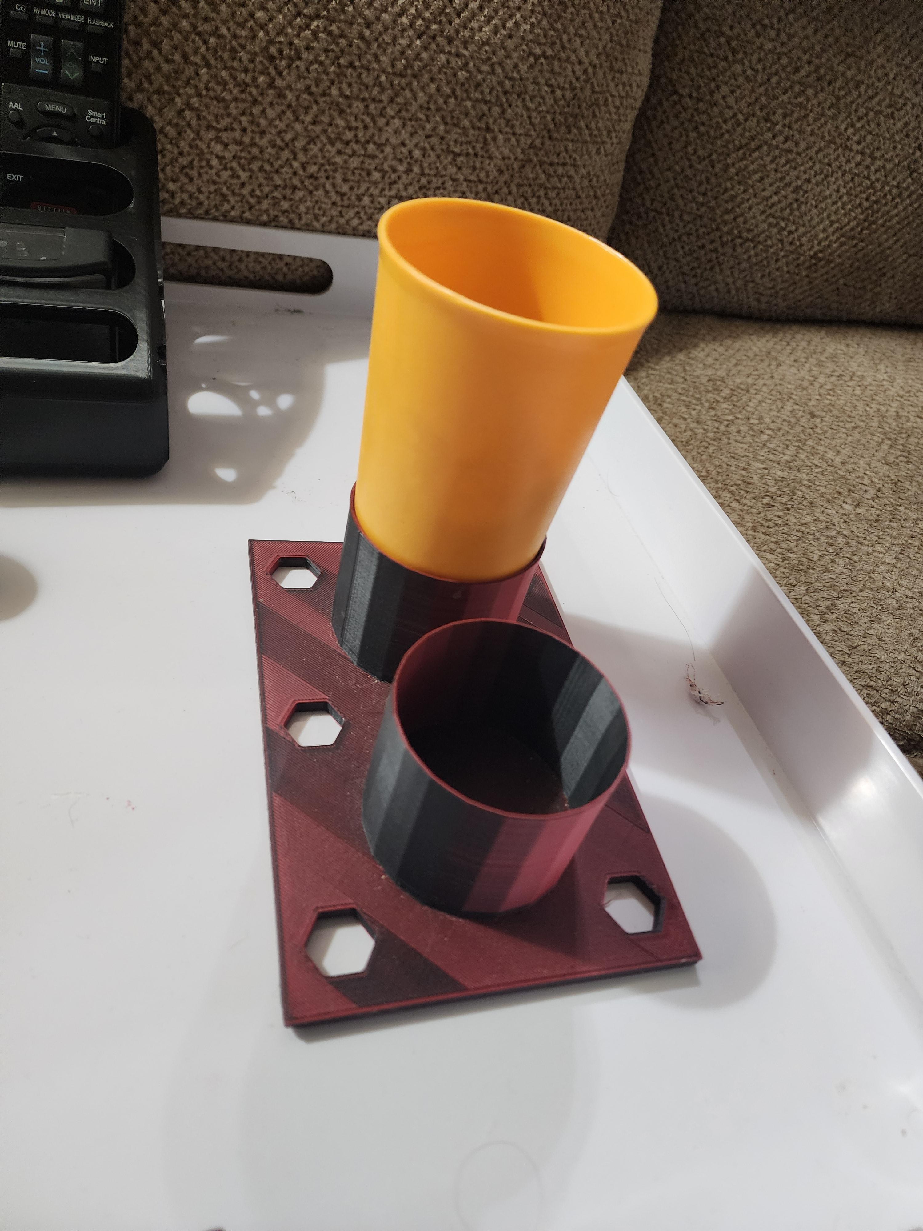 Cup holder for couch tray.stl 3d model