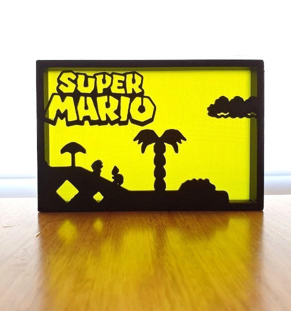 Super Mario Silhouette Art 3d model