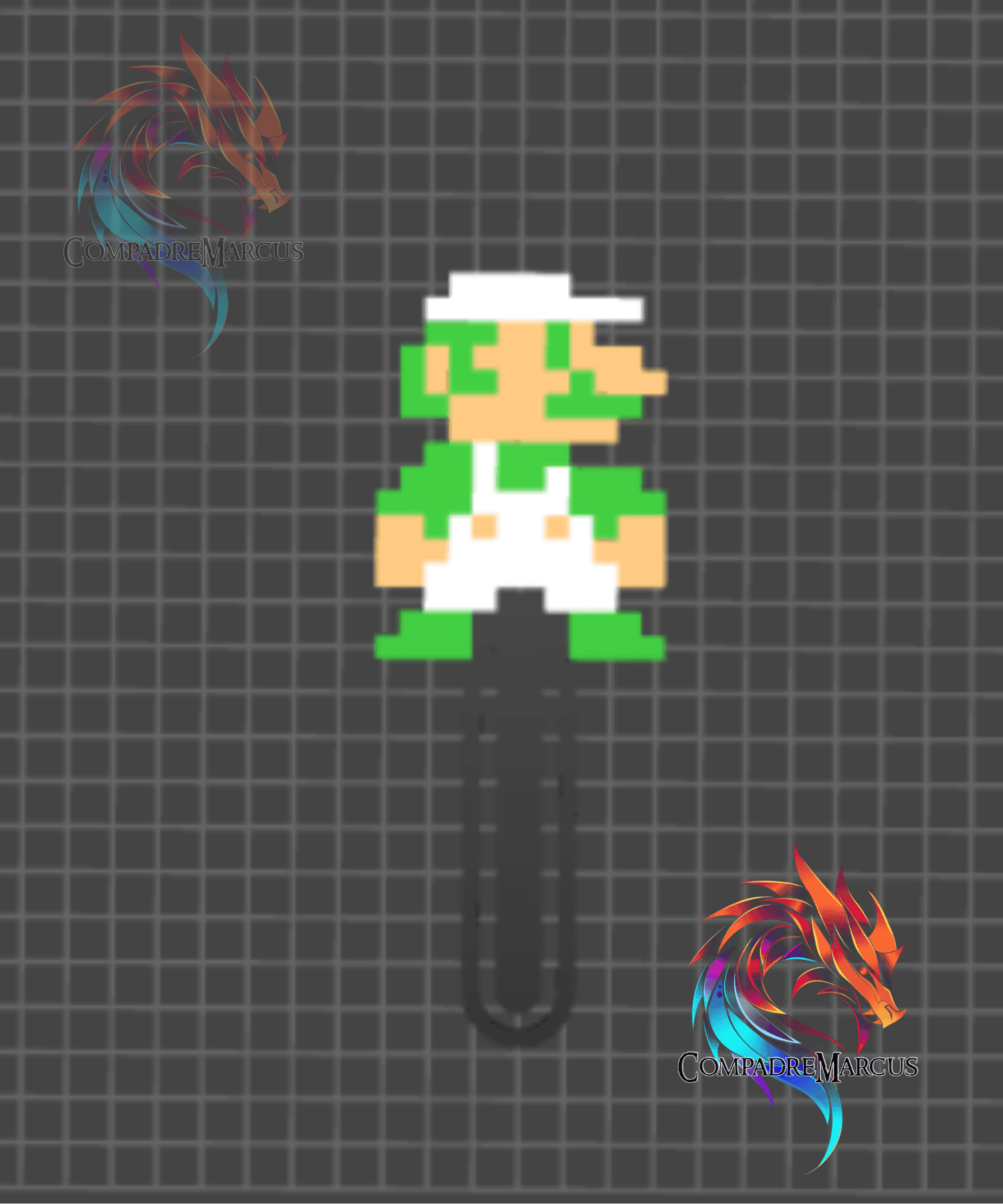 Bookmark Pixel Style Mario Bros / No supports / 3mf included 3d model