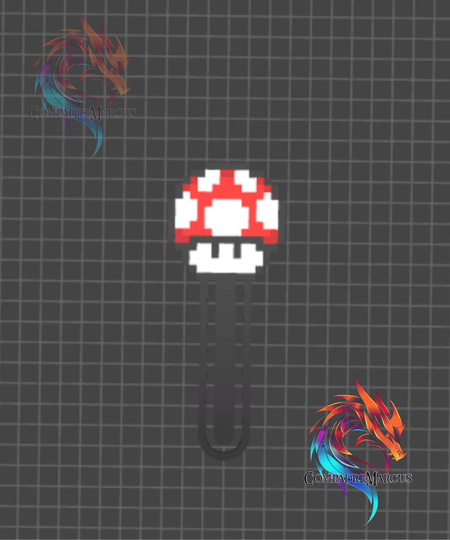 Bookmark Pixel Style Mario Bros / No supports / 3mf included 3d model