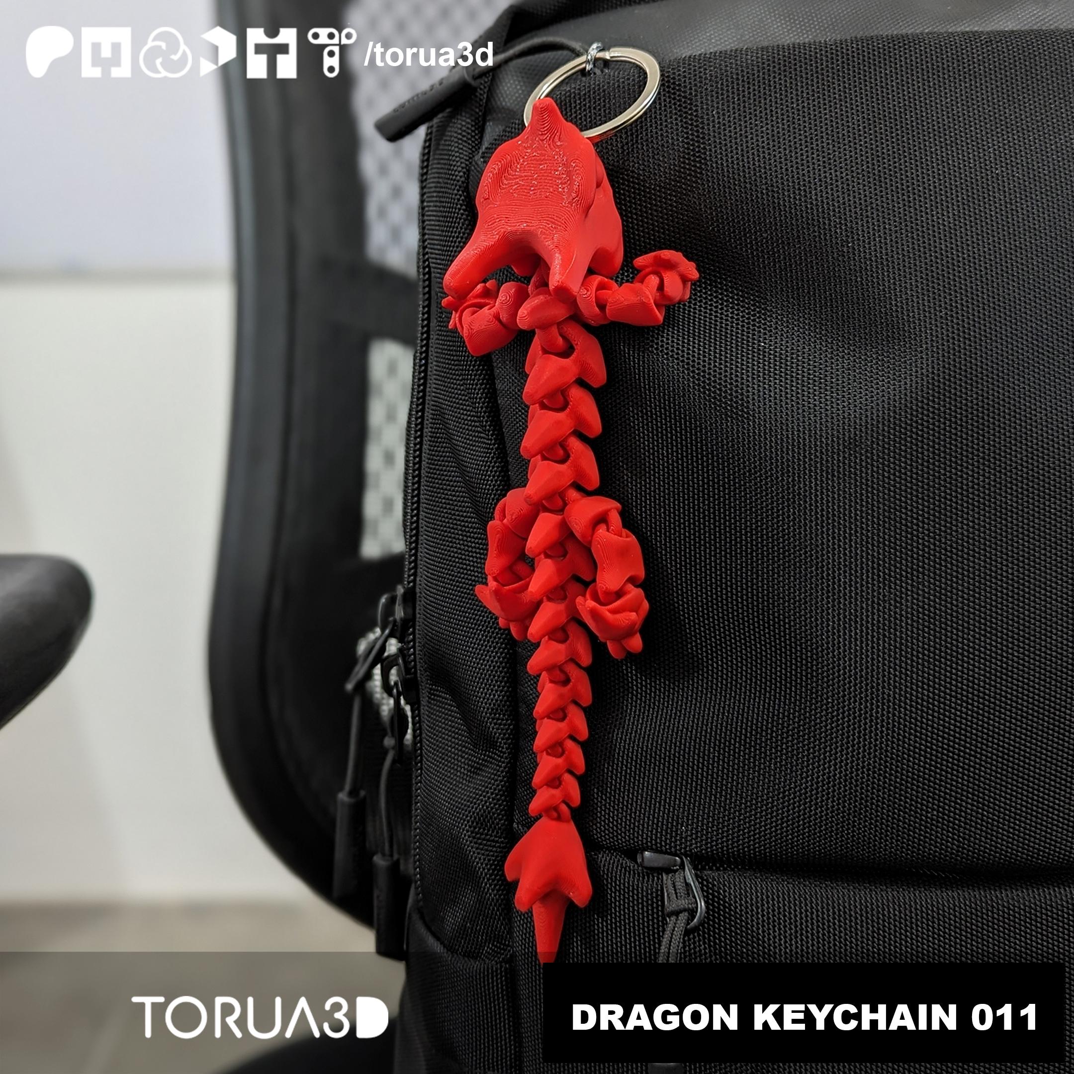 Articulated Dragon Keychain 011  3d model