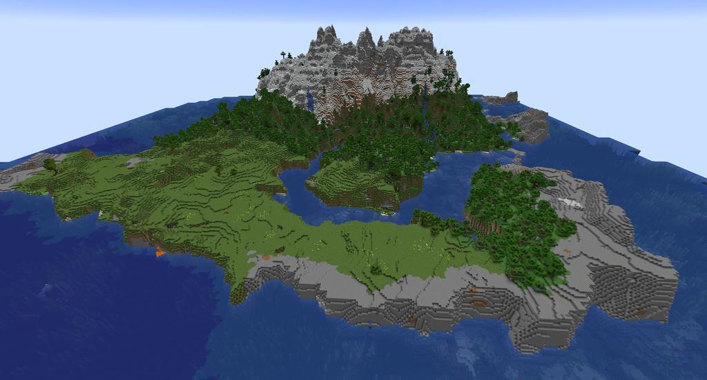 Minecraft Mountain Island III 3d model