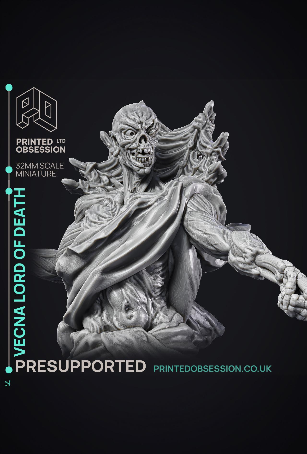 Vecna - Lord of Death - Lich - PRESUPPORTED - 32mm Scale 3d model