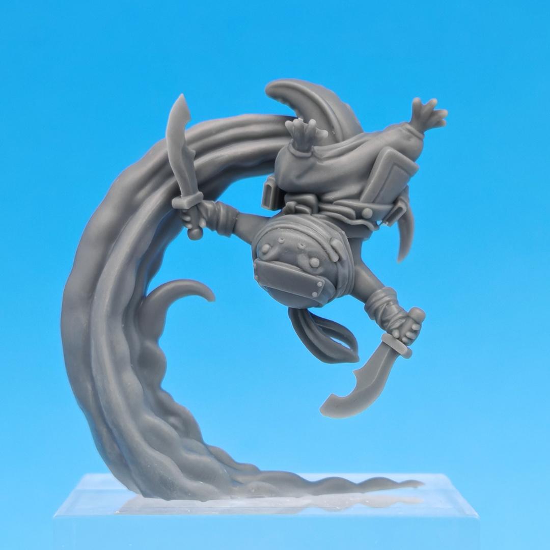 Salamander Shinobi - Hayami, Hanzaki Ninja (Dual Swords) (Pre-supported) 3d model