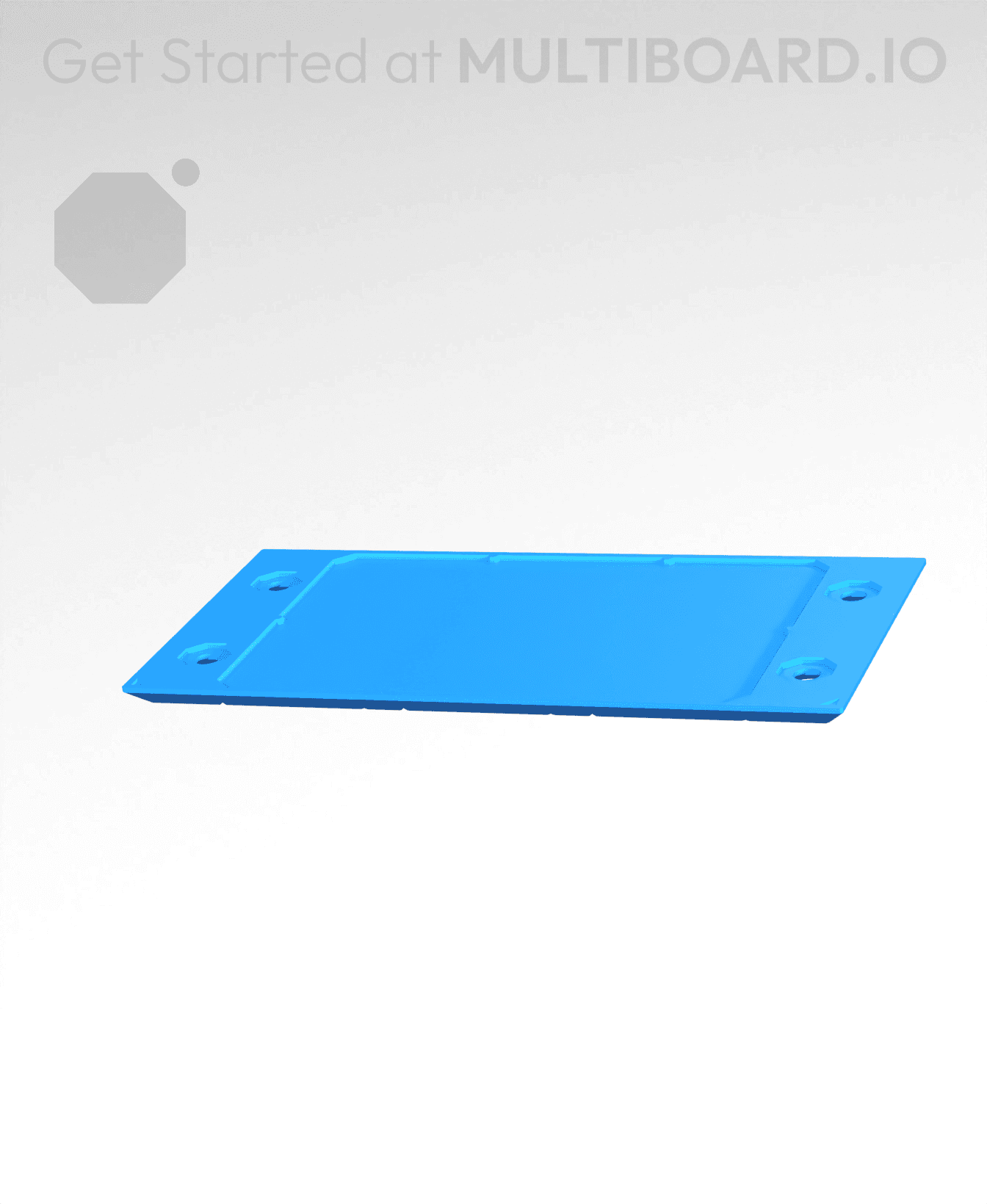 4x2 - Plain - Simple Drawer Stacking Plate 3d model