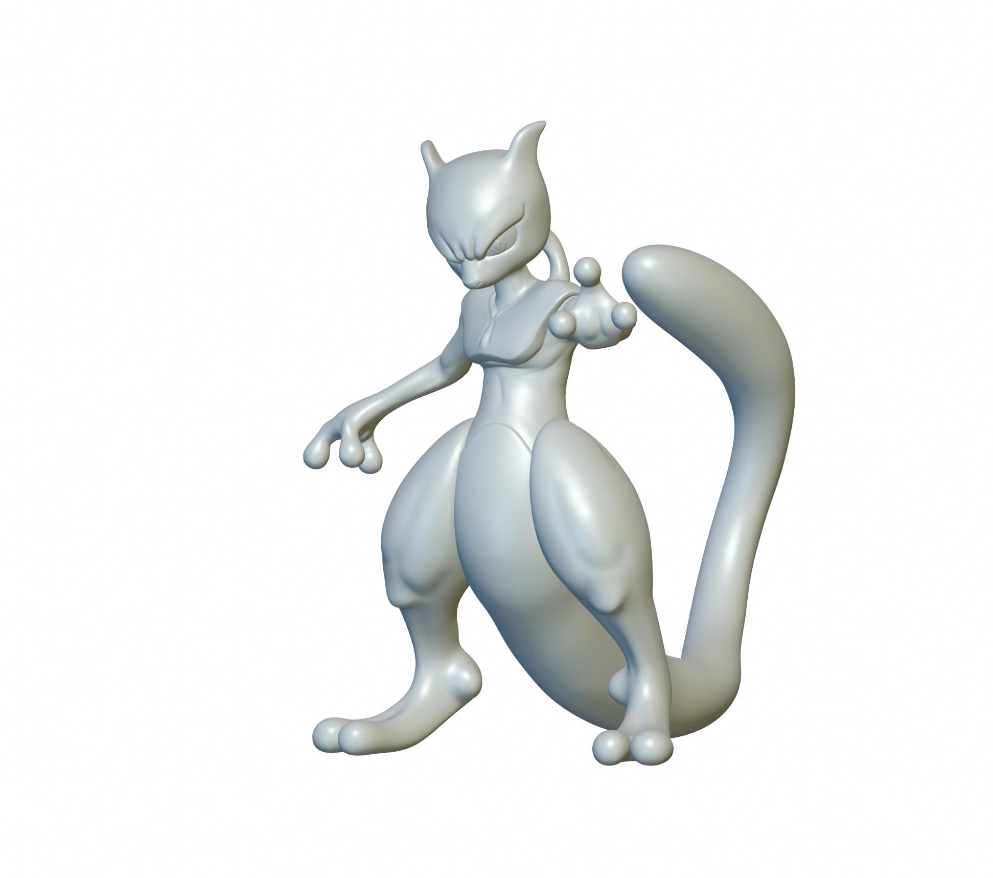 Pokemon Mewtwo #150 - Optimized for 3D Printing  3d model