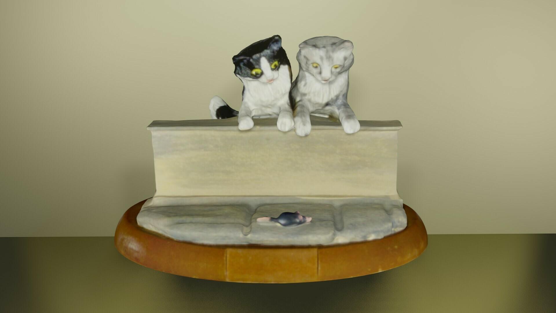 Cats and mouse 3d model