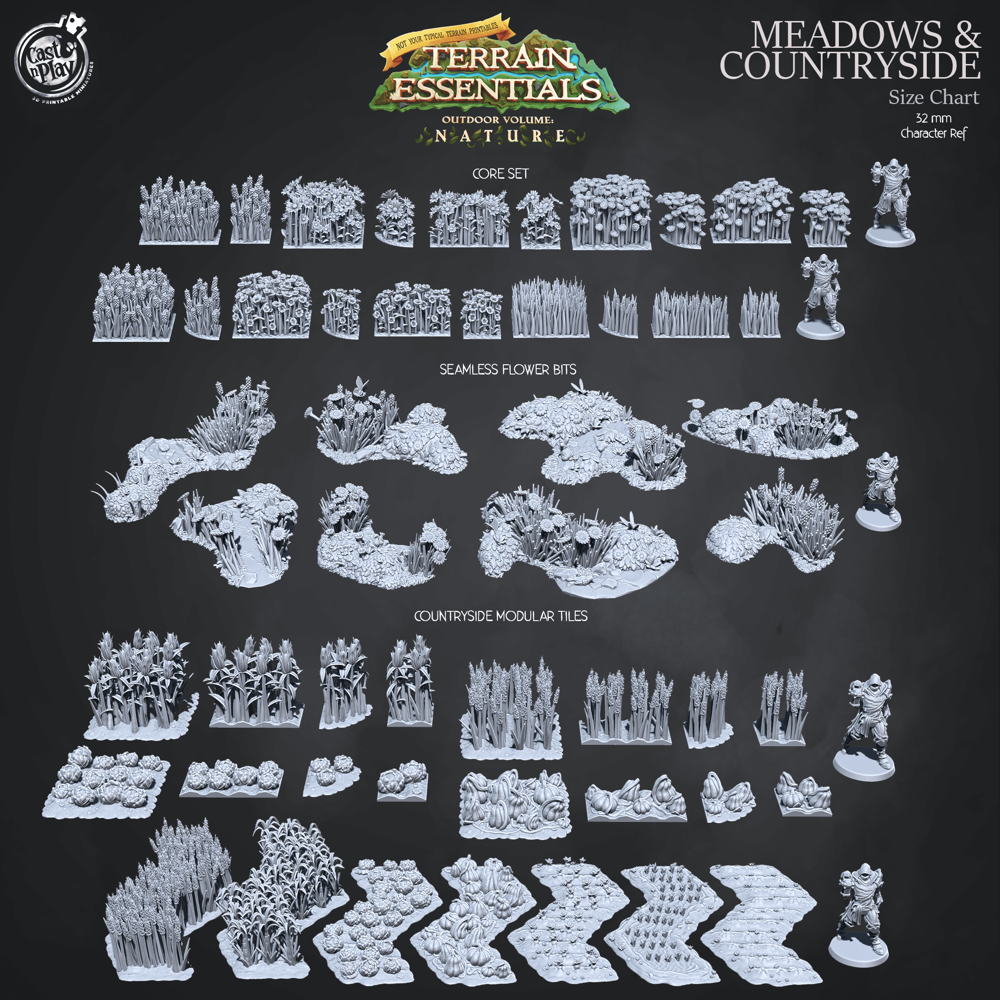 Meadows n Countryside Set (Pre-Supported) 3d model
