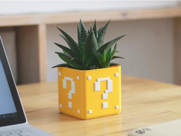 Mario Bros Planter - Single/Dual Extrusion Minimal Planter 3d model