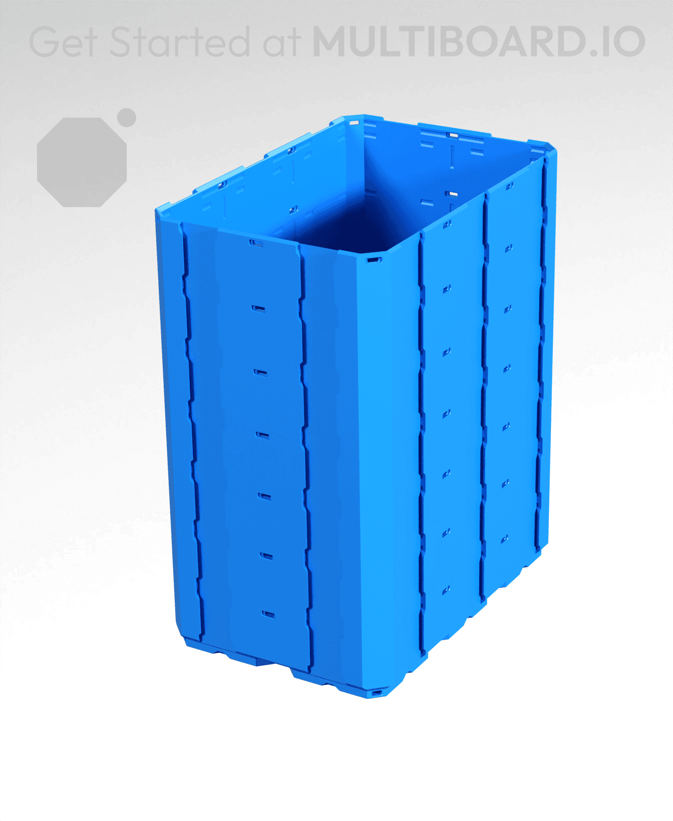 2x3x3.5 - Full Multipoint Rail - Multibin Shell 3d model