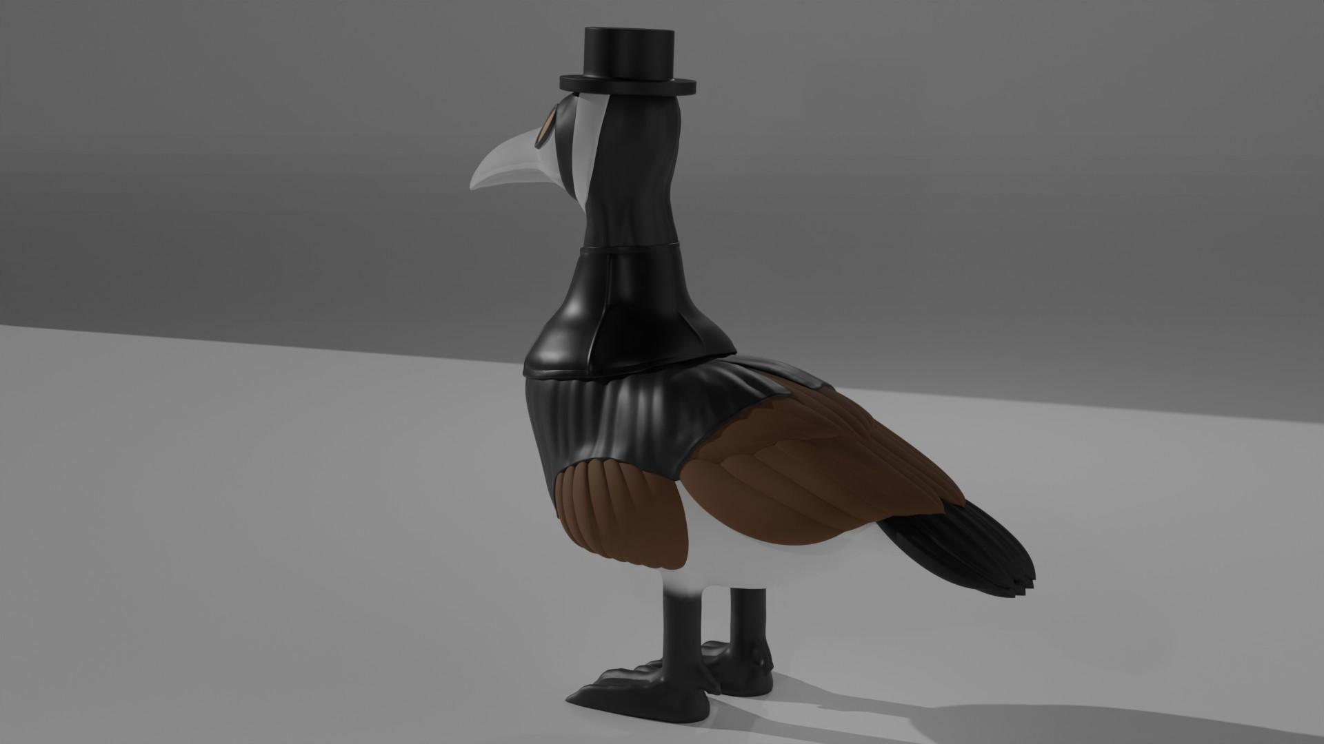 Canadian Plague Doctor Goose 3d model
