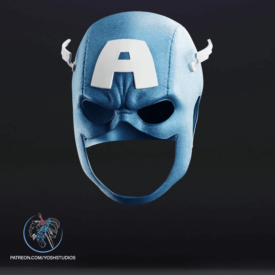 Captain America Comic Book Mask 3d Print File STL 3d model