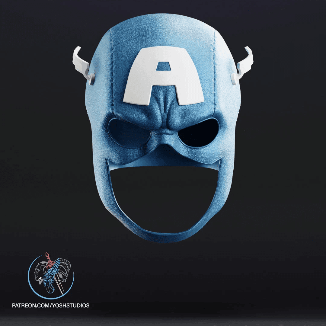 Captain America Comic Book Mask 3d Print File STL 3d model
