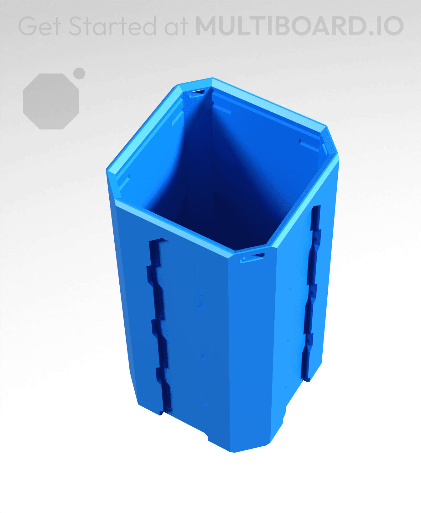 1x1x2 - Topped Multipoint Rail - Pop-In Bin Extension 3d model