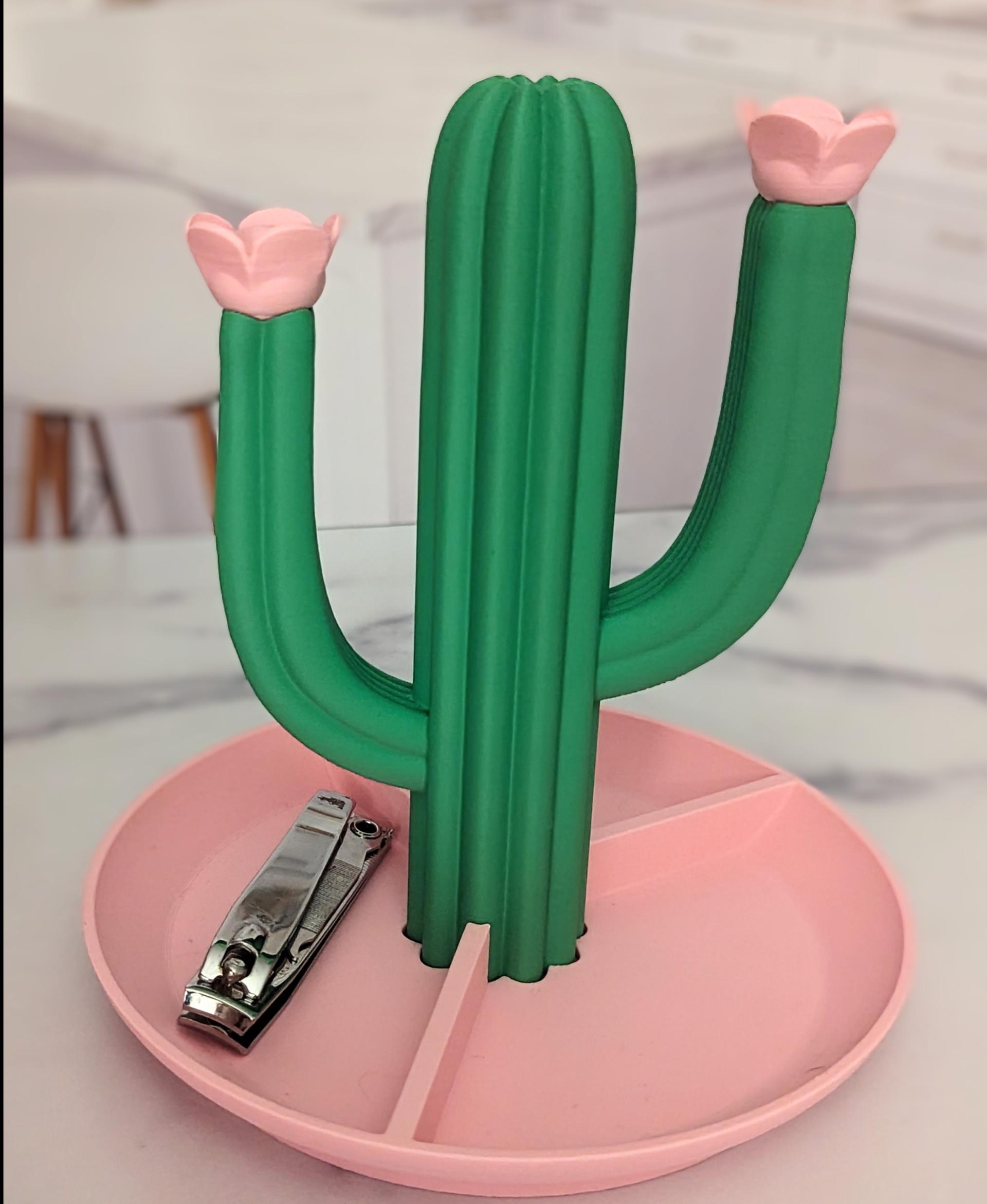 Cactus Magnetic Organizer - For Hair Accessories and Crafts 3d model
