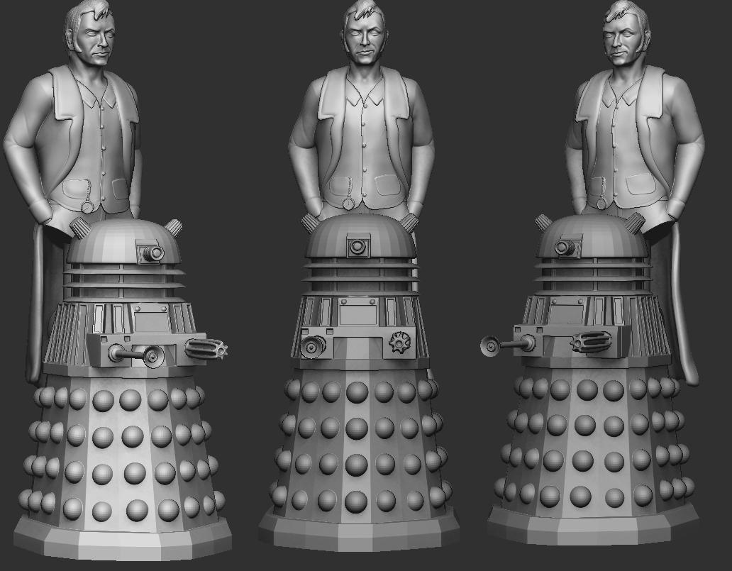 DR WHO AND DALEK BUST 3d model