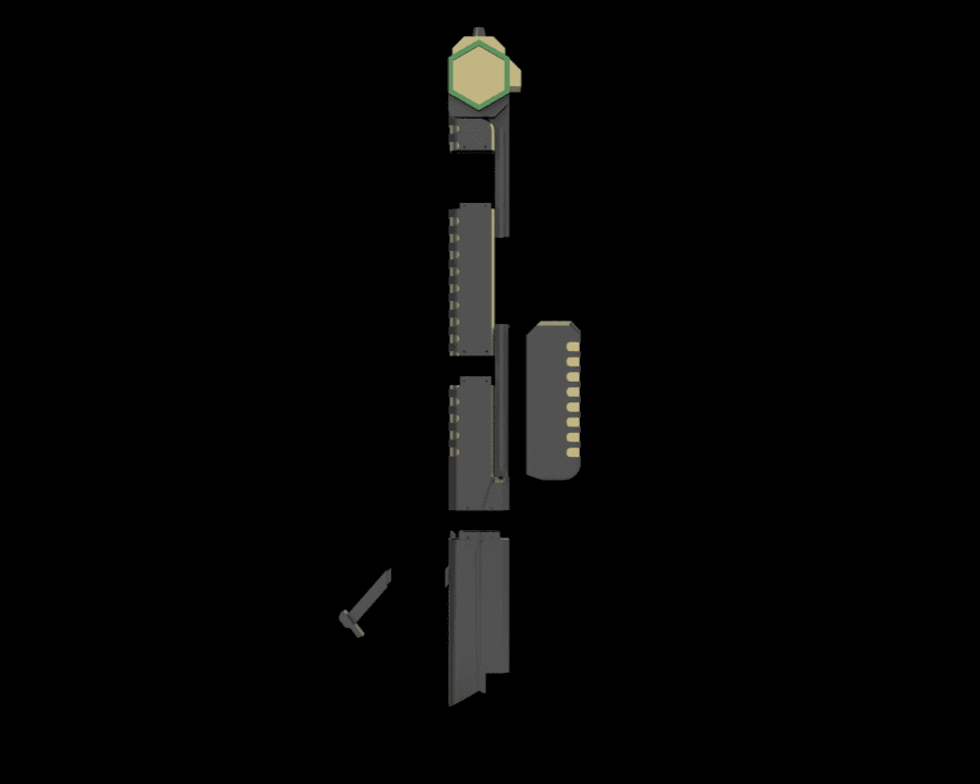 Magna Defender's Transforming Blade Blaster 3d model