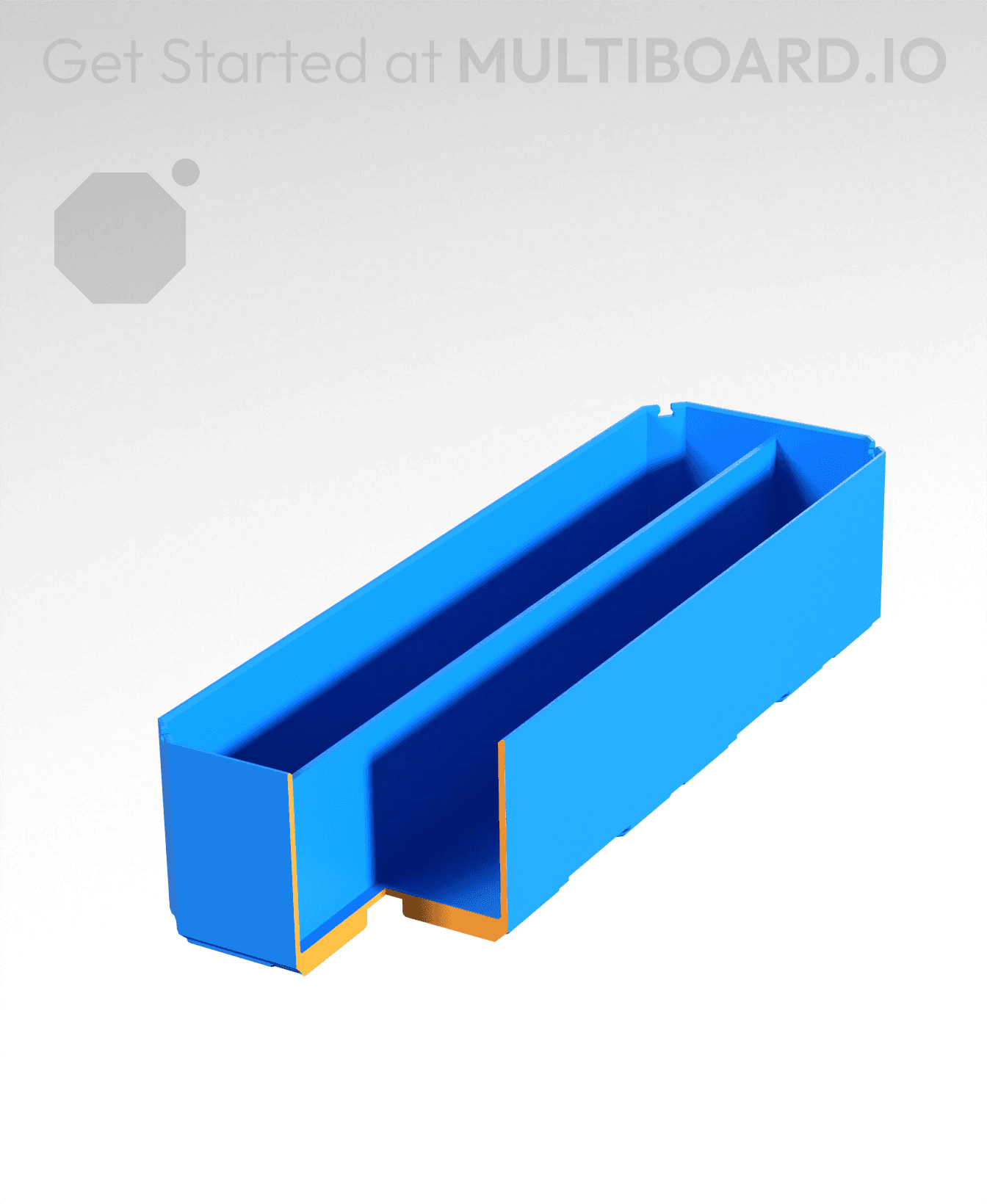 1x3x0.75 - Double Divided Bin - Multibin Insert 3d model