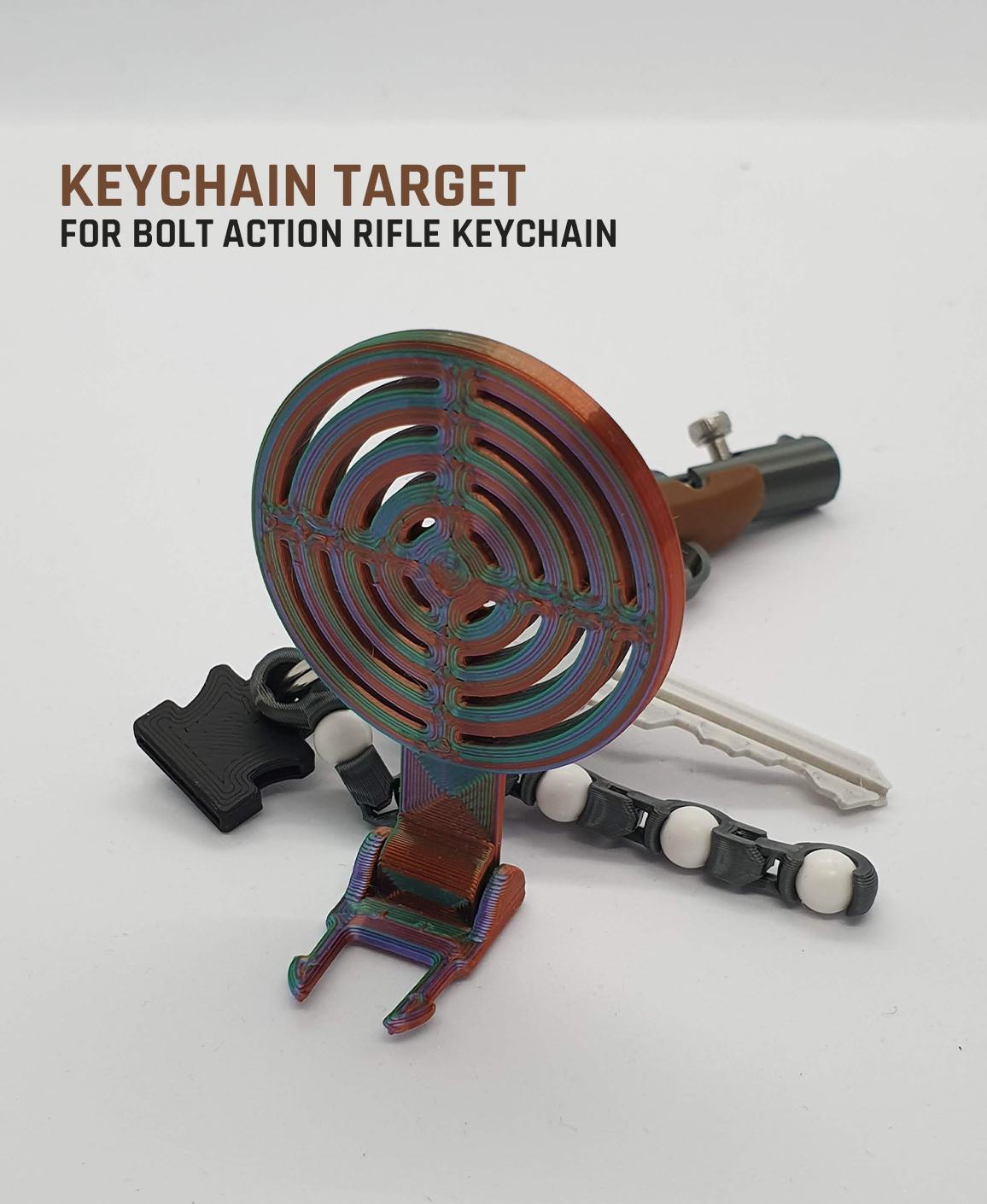 Keychain Target — For Bolt Action Rifle Keychain 3d model