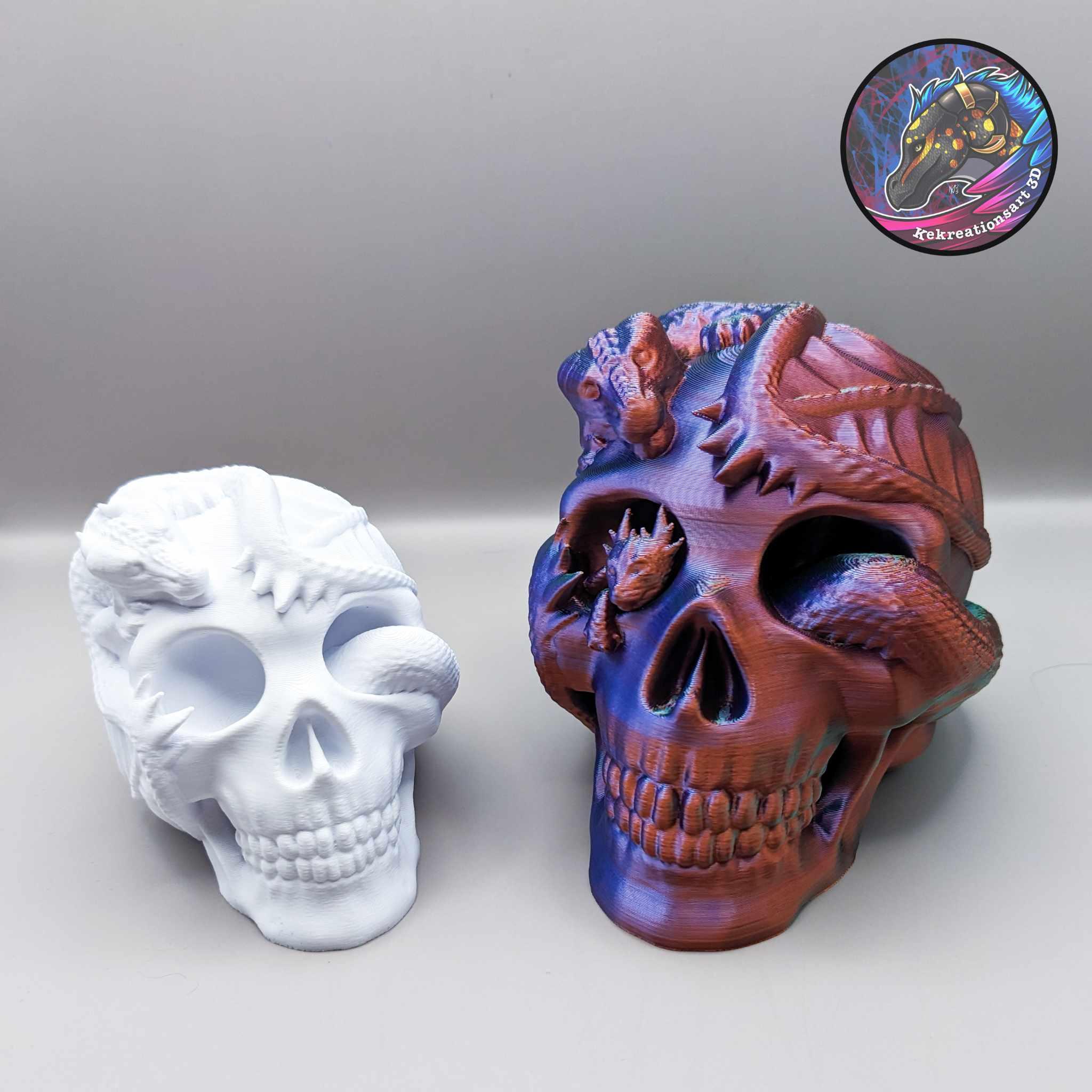 Skull with Dragon 3d model