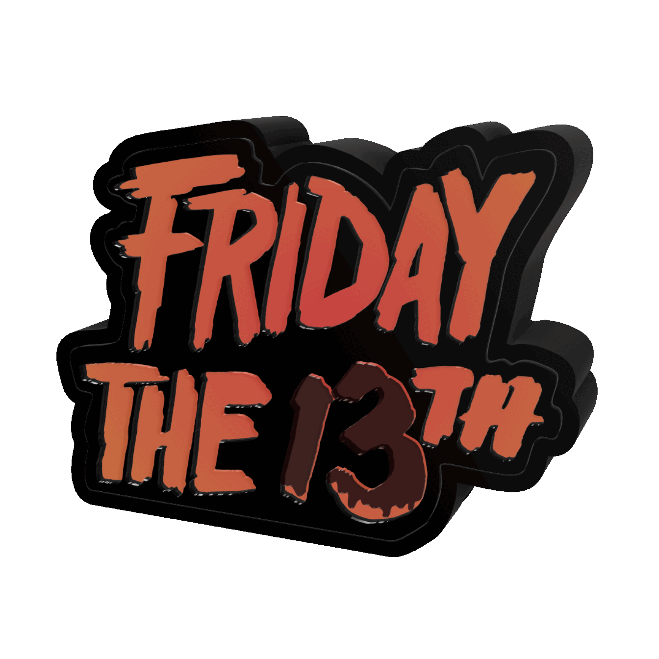 3D Multicolor Lightbox - Friday the 13th 3d model