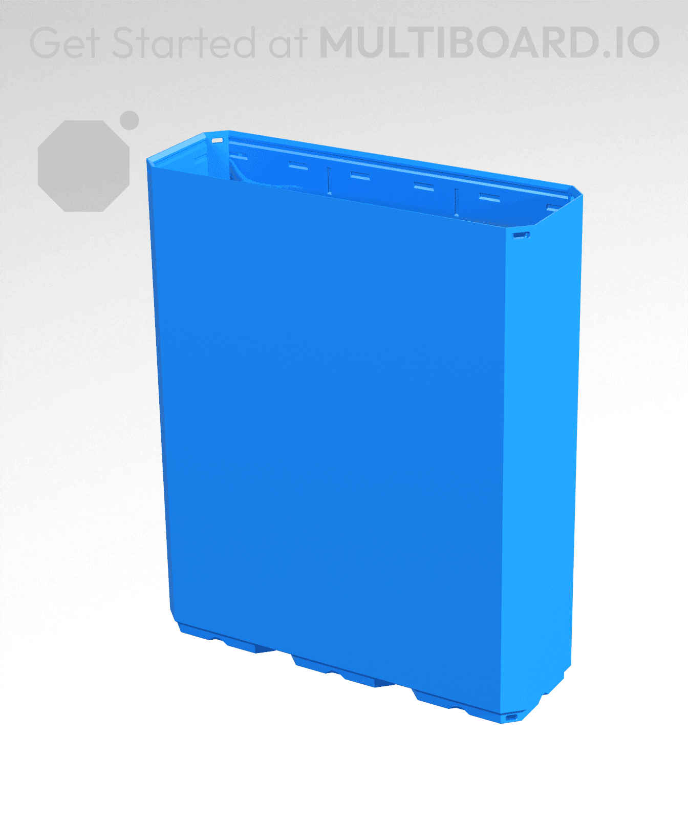 3x1x3.5 - Simple Walls - Multibin Shell 3d model