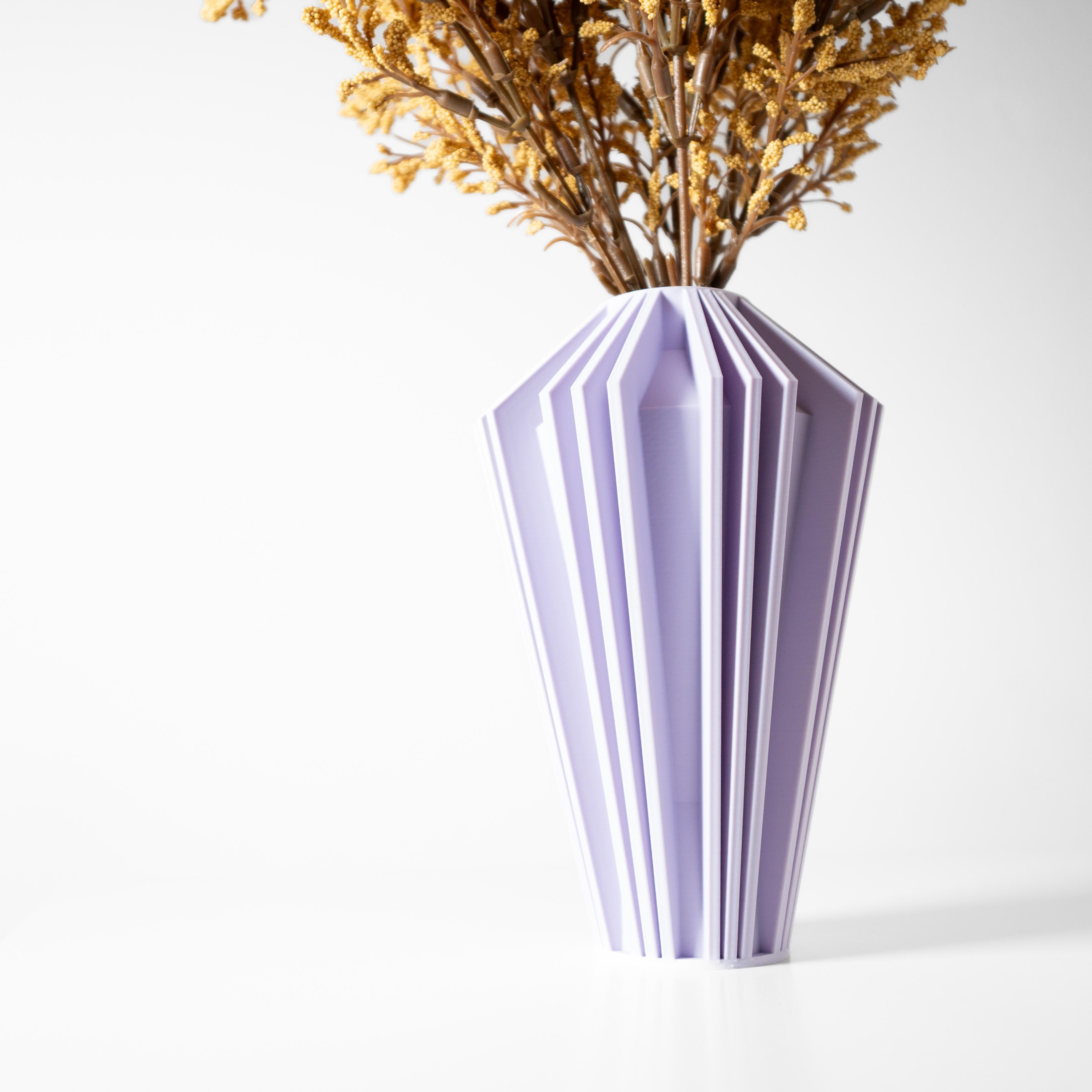 The Kimi Vase, Modern and Unique Home Decor for Dried and Preserved Flower Arrangement  | STL File 3d model