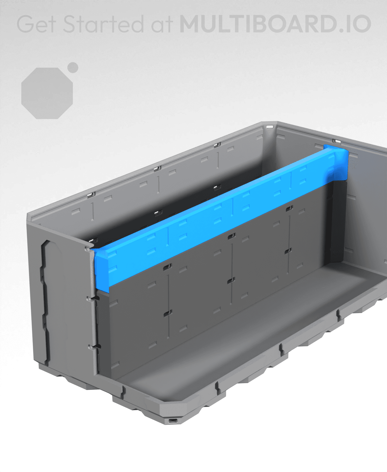 4x0.5H - Short Top Multibin Divider 3d model