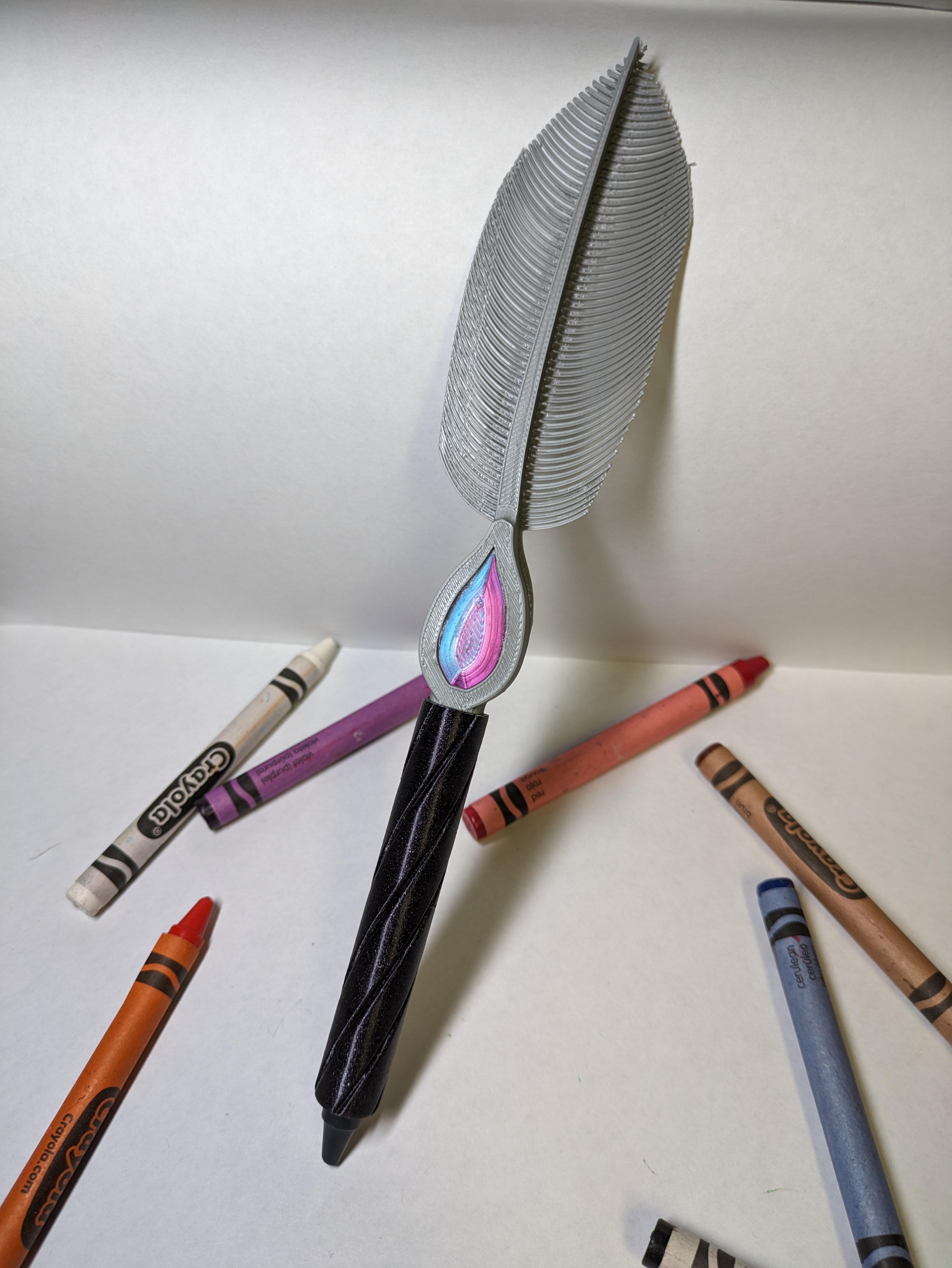 Crayon Quill Long handle.stl 3d model