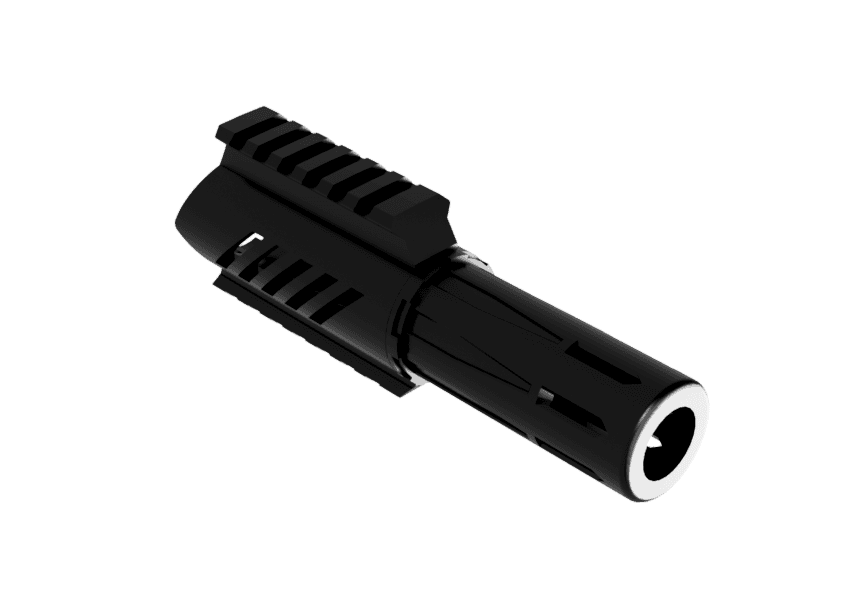 Front piece with muzzle silencer EMF100 Planet Eclipse 3d model
