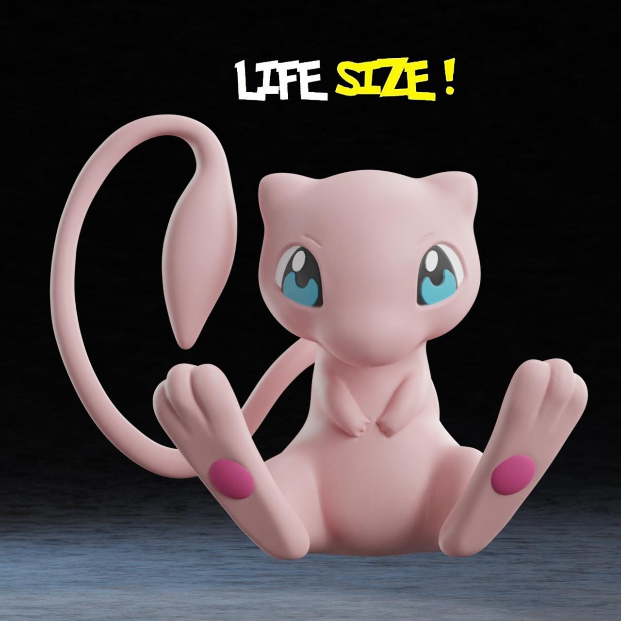 Life Sized Mew 3D Print File STL 3d model