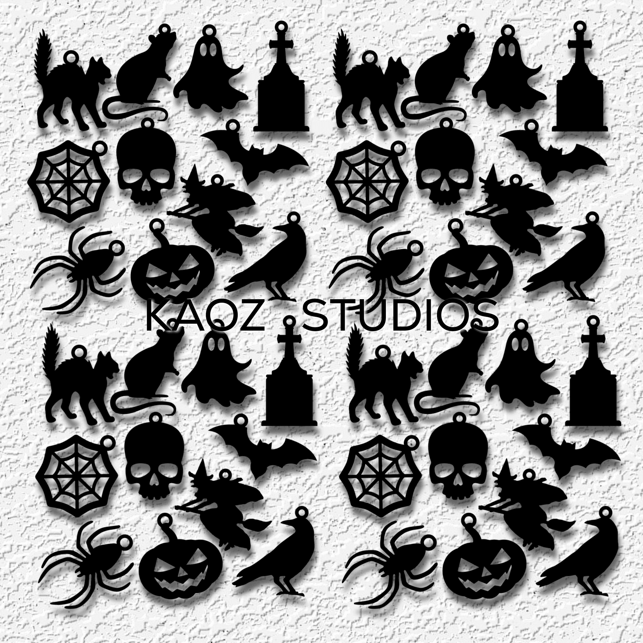 halloween charms holiday minis keychain, earring and more 3d model