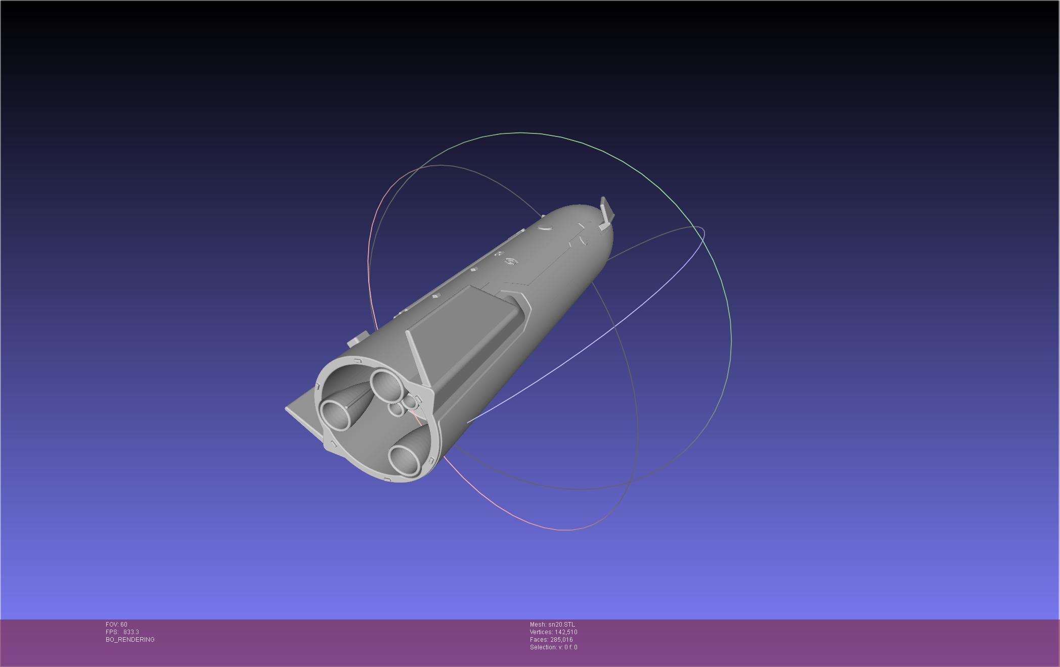 Space X Starship SN20 Printable Model 3d model