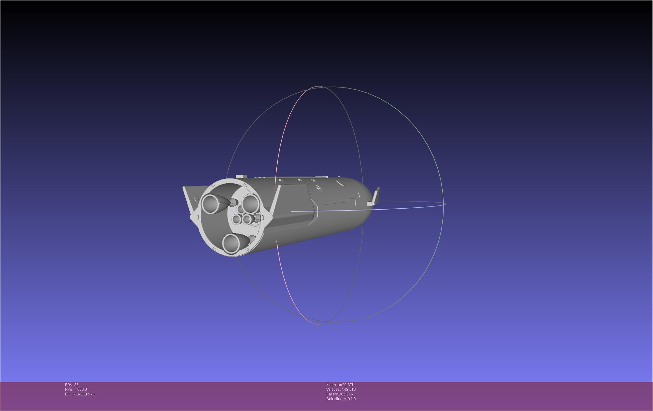 Space X Starship SN20 Printable Model 3d model