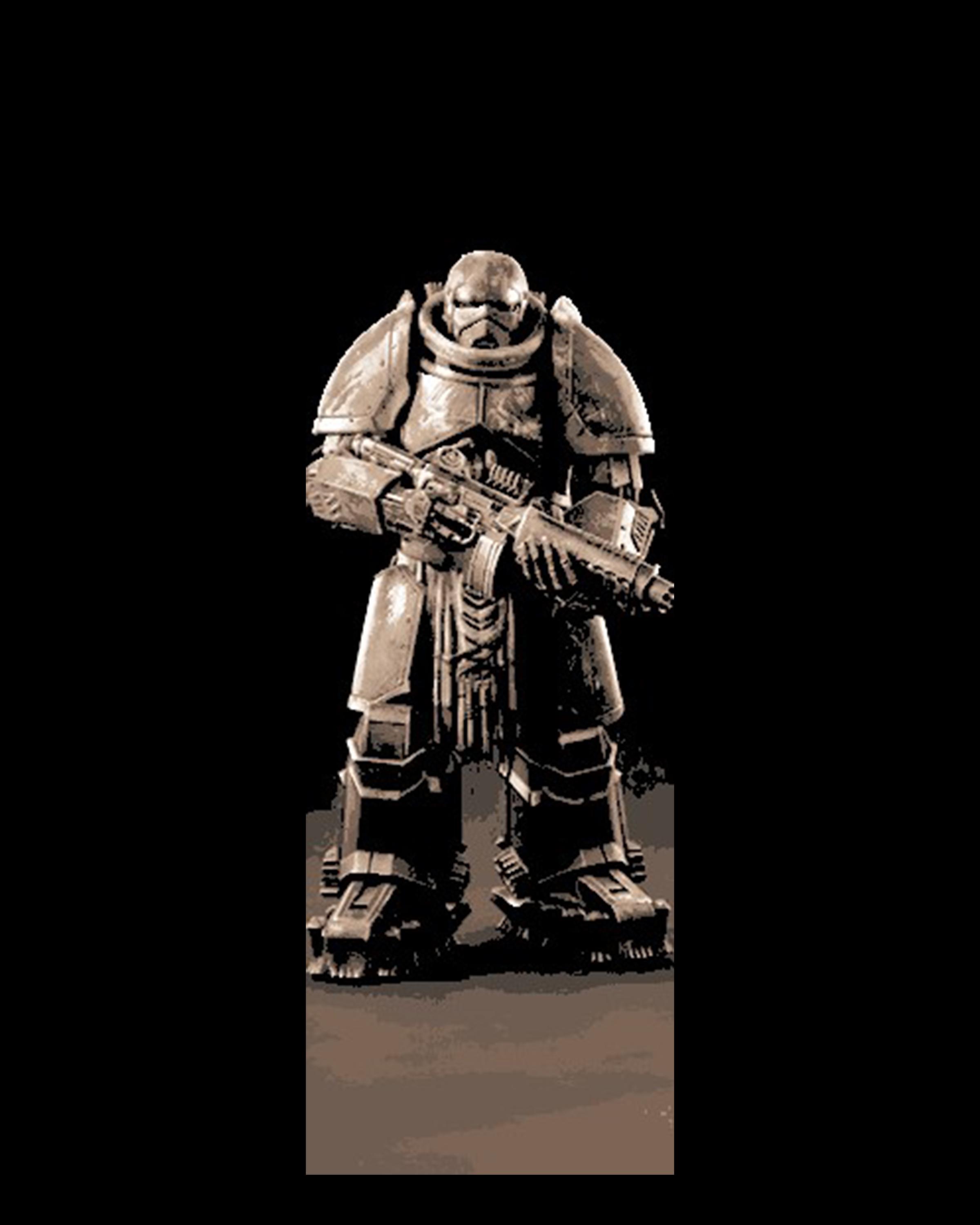 Battle tested Space Marines from Warhammer 40000 - FanArt Set of Bookmarks 3d model